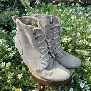 Kimchi Blue Suede Wedges